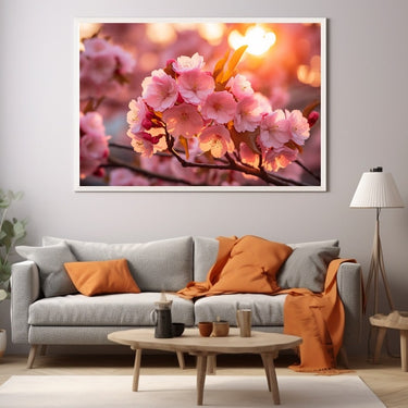 Cherry Blossom Sunset Painting